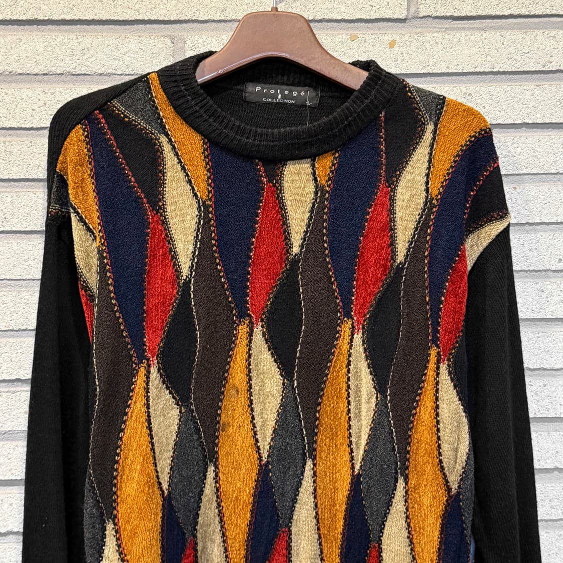 USA VINTAGE 멀티 얀 믹스패턴 니트 자카드위빙 디테일 상품이미지3