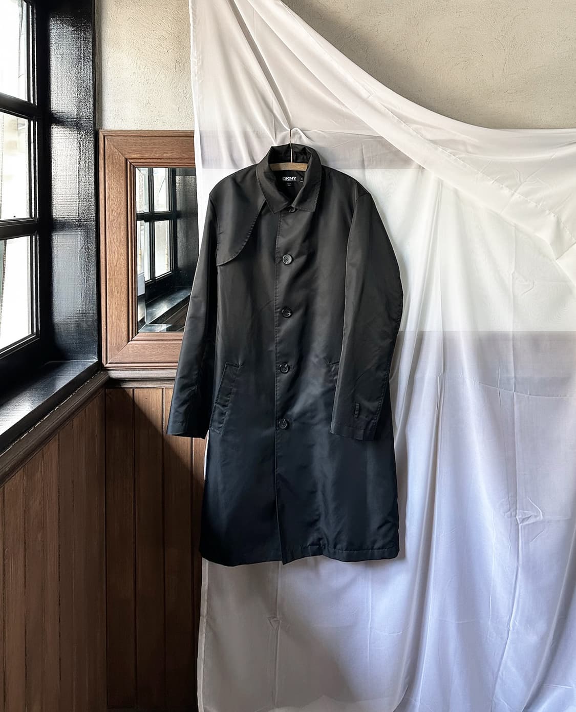 DKNY nylon minimal trench coat 상품이미지6