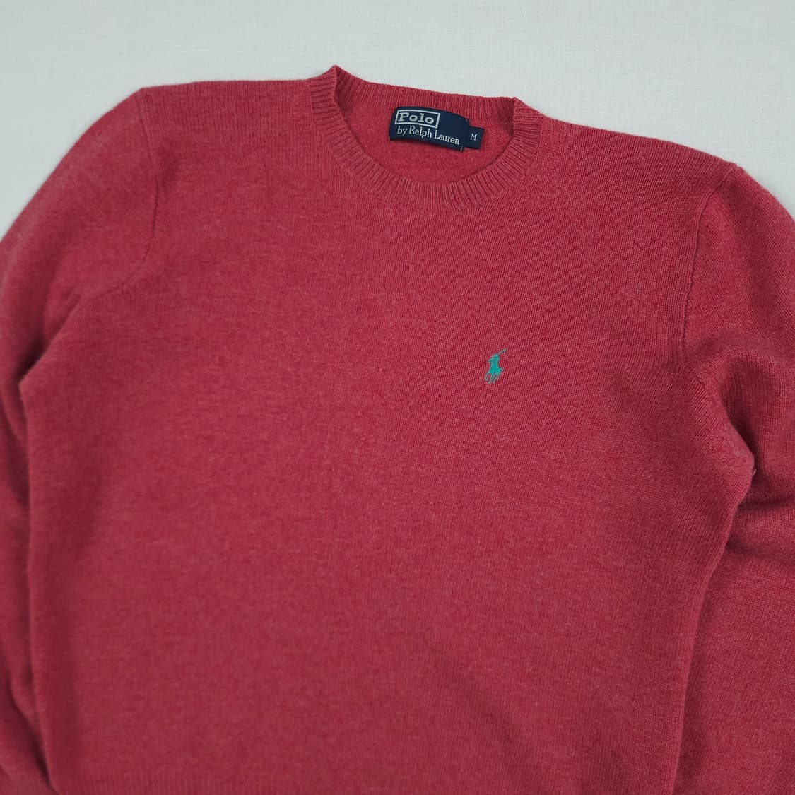 M(95) 폴로 랄프로렌 크루넥 니트 라즈베리컬러 상품이미지1