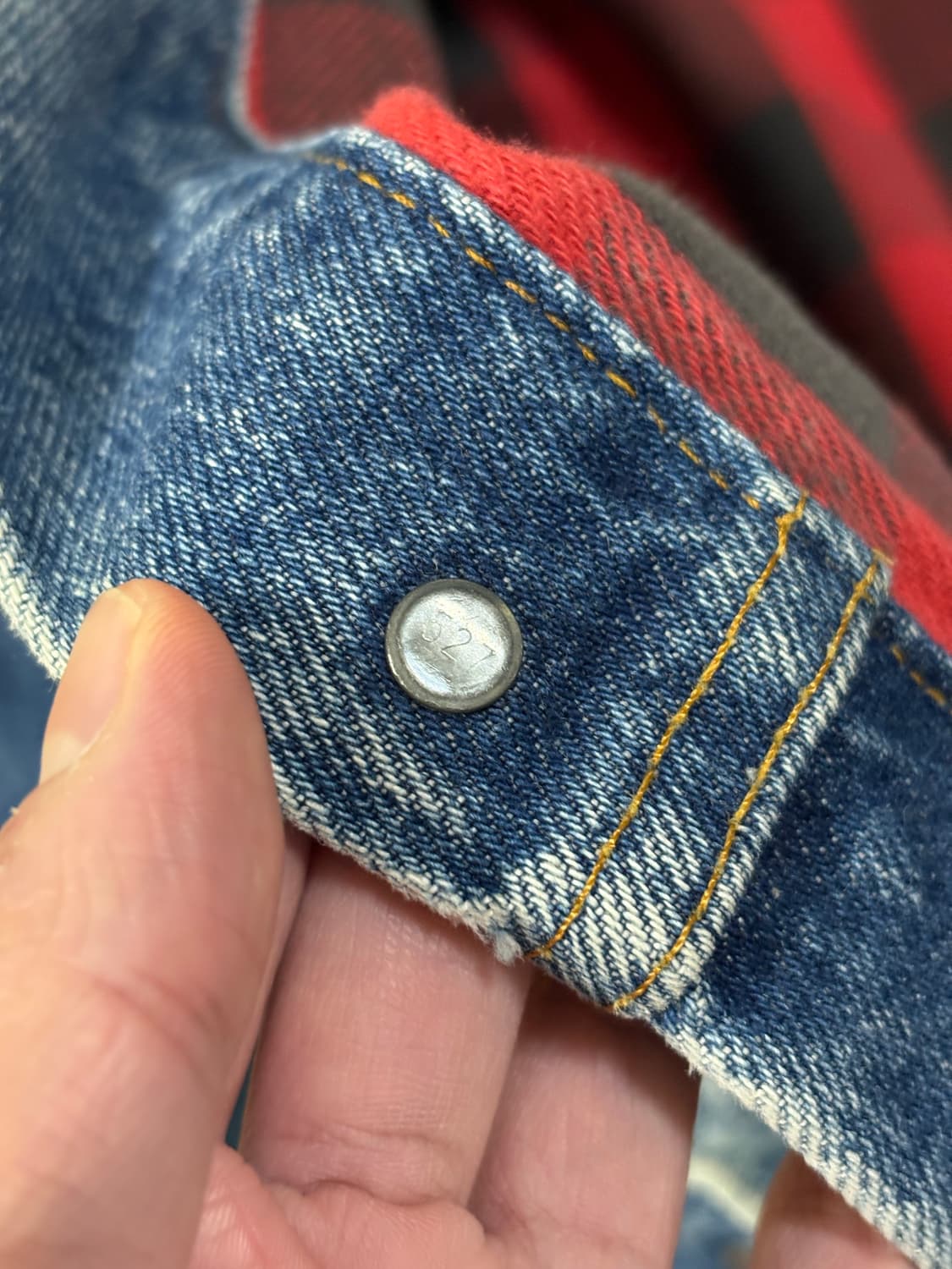 80s Levi’s usa 버팔로 라인드 데님 자켓 3세대 상품이미지8