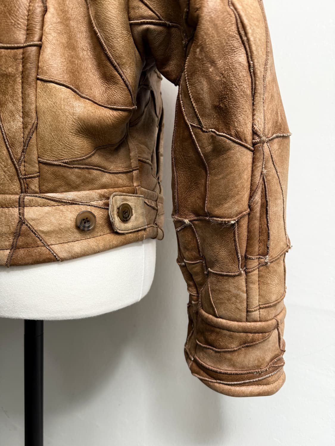 Vintage Sheepskin Patchwork Jacket 상품이미지10