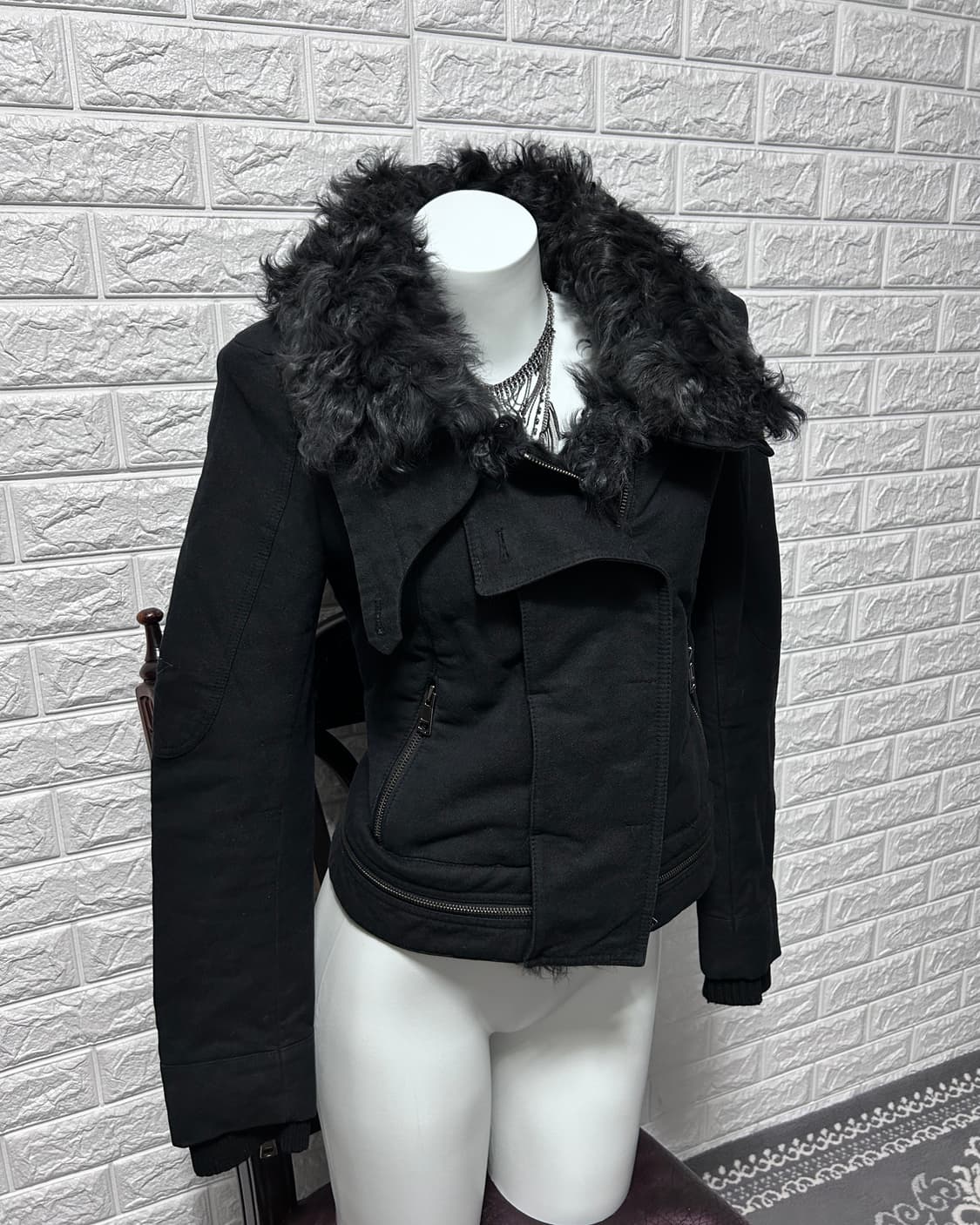 시스템 시어링 하이브리드 하이넥 자켓 상품이미지1