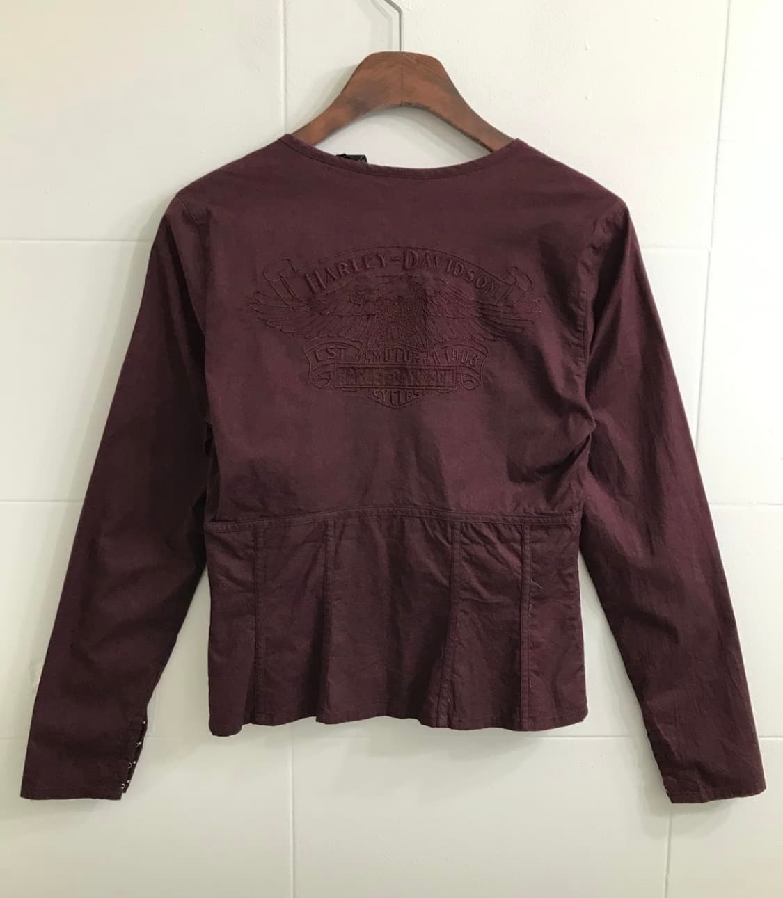할리데이비슨 버건디 셔츠 할리데이비슨 셔츠 빈티지셔츠 y2k 상품이미지2