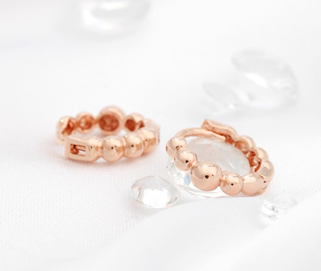 [라울스톤]데일리14K 로즈골드 큐빅  피어싱 판매 상품이미지7