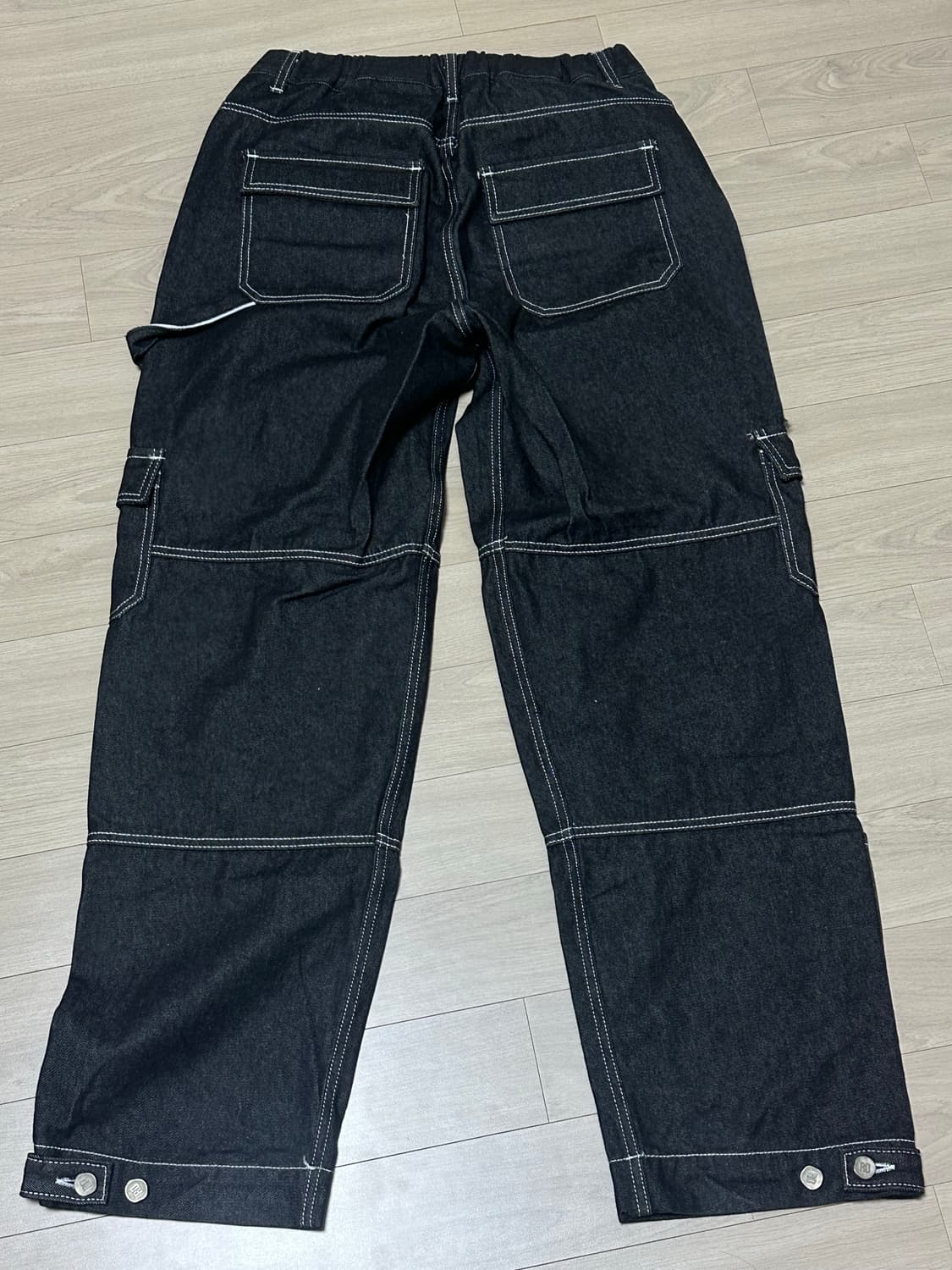 RDVZ 알디브이제트 스티치 포인트 데님 팬츠 L 블랙 상품이미지3