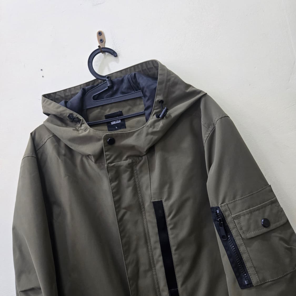 디자인유나이티드 후드 롱 코트 상품이미지3