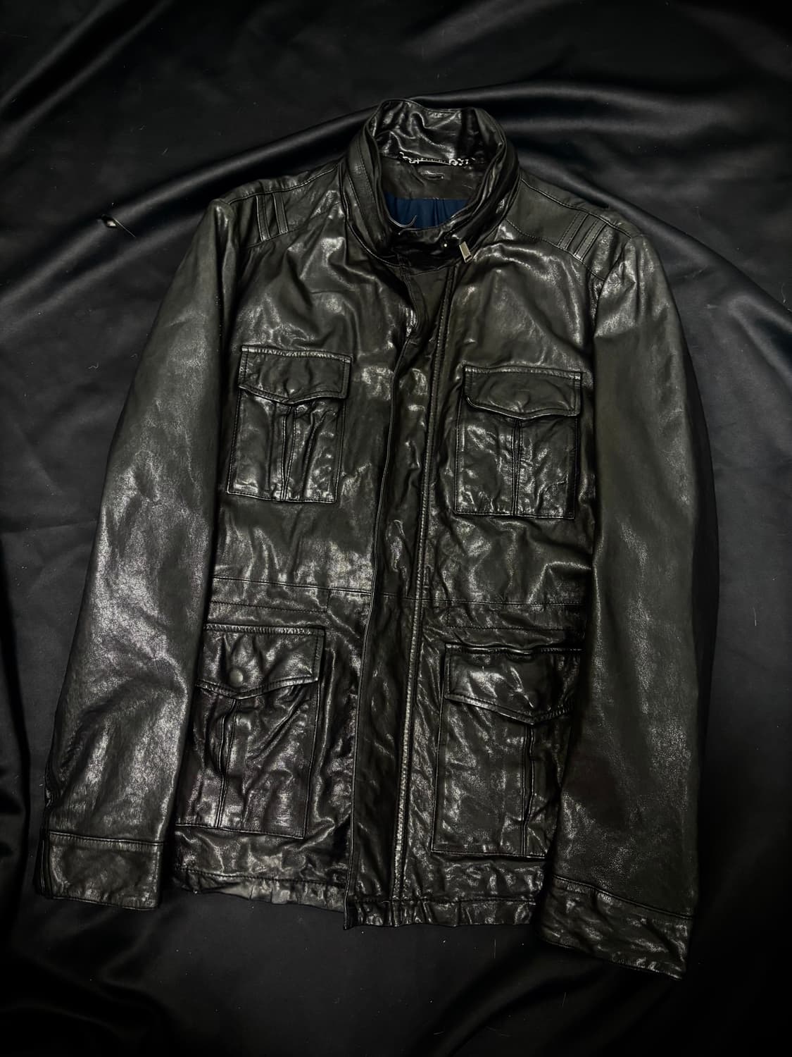 [Leather]Gimmick Pocket Detail Leather J 상품이미지4