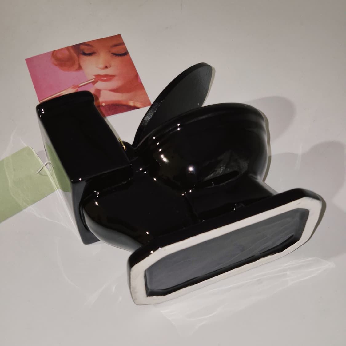 80s 산코 레트로 도자기 변기 재떨이 홀더 상품이미지10