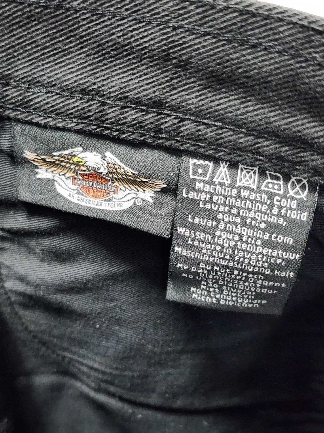 할리데이비슨 카펜터 와이드 데님 흑청바지 상품이미지7