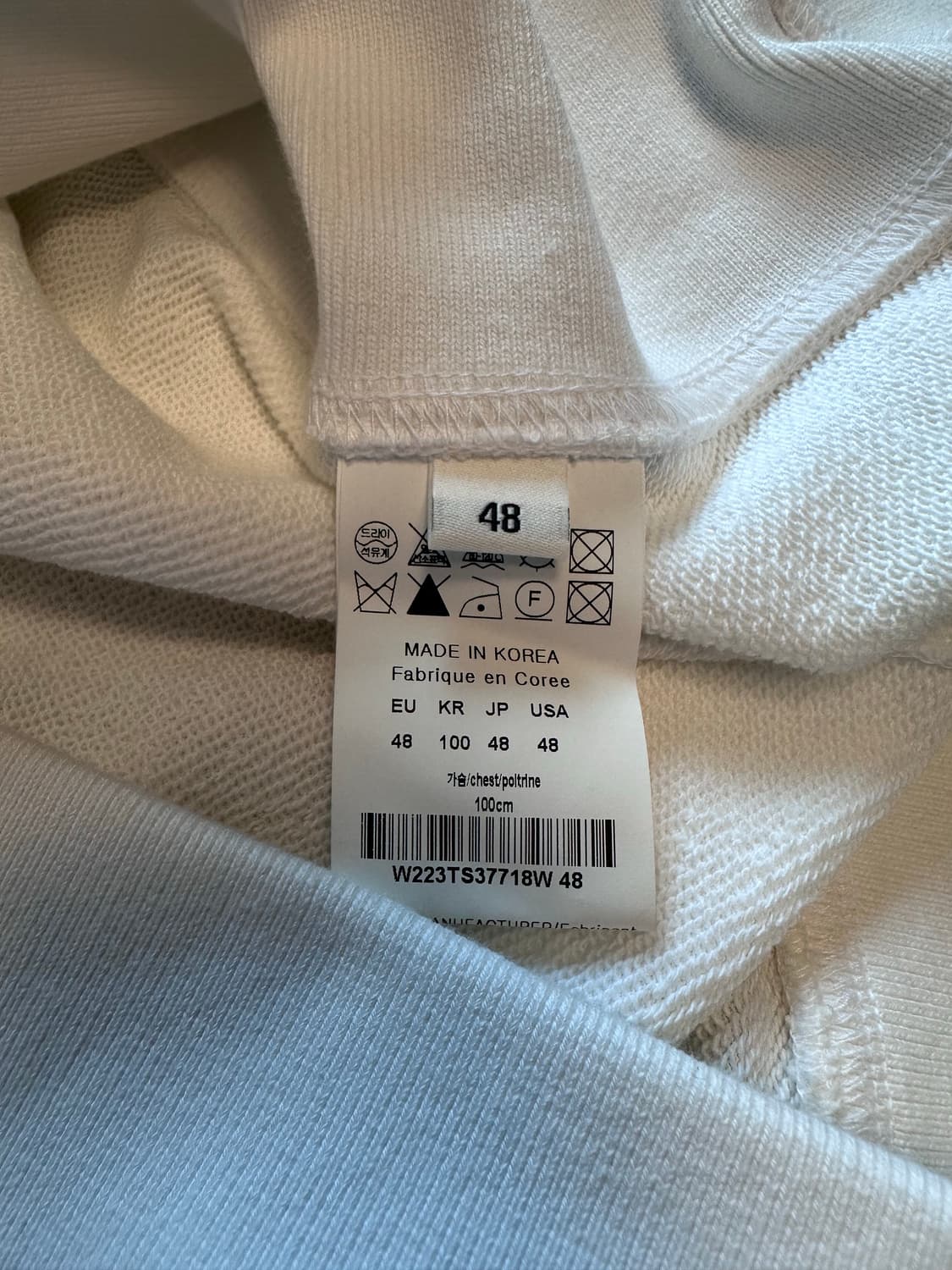 WOOYOUNGMI 우영미 슬리브리스 후디 화이트 23FW 상품이미지5