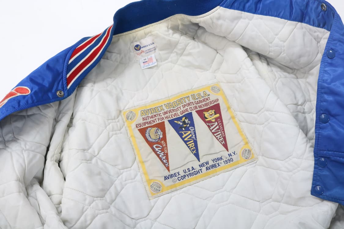 Avirex 아비렉스 빈티지 시카고 바시티 사틴 자켓 (M) 상품이미지6