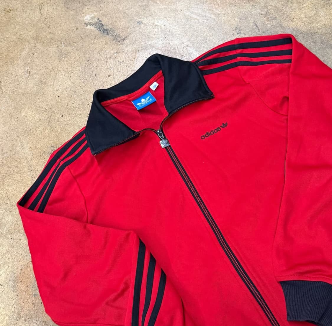 아디다스 베켄바우어 레드 블랙 져지 트랙탑 빨검 100 상품이미지2