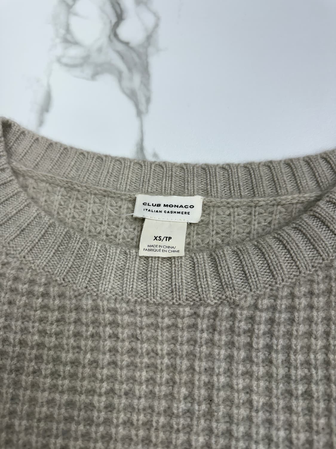 클럽모나코 레더 디테일 캐시미어 100%  상품이미지3