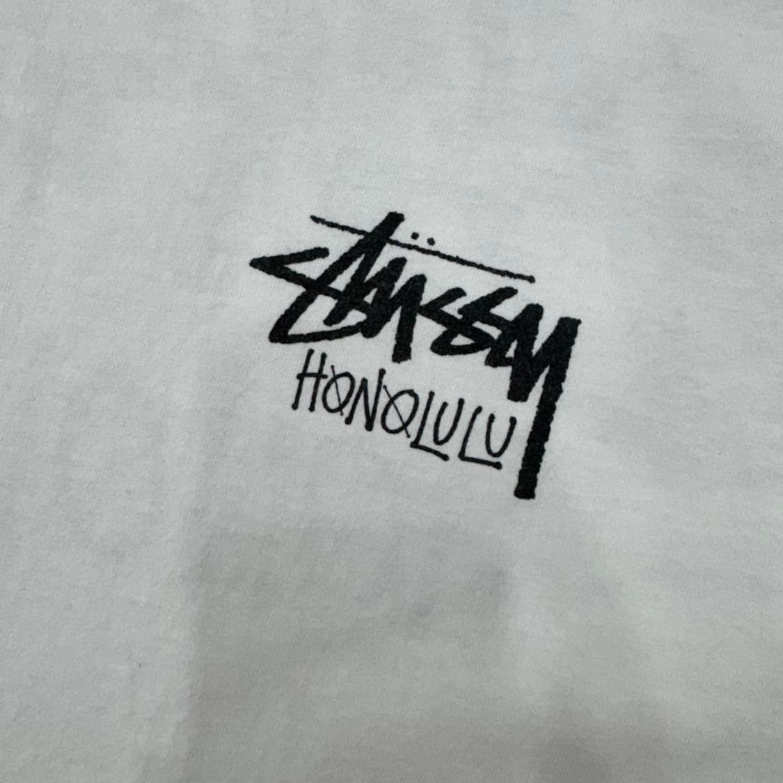 L Stussy 스투시 호놀룰루 빅로고 화이트 반팔 티셔츠  상품이미지5