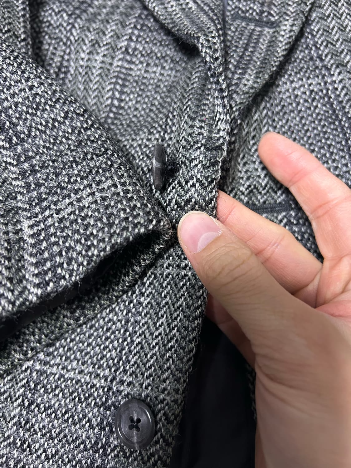 이태리제 발리 체크블레이저 사이즈 105 상품이미지3