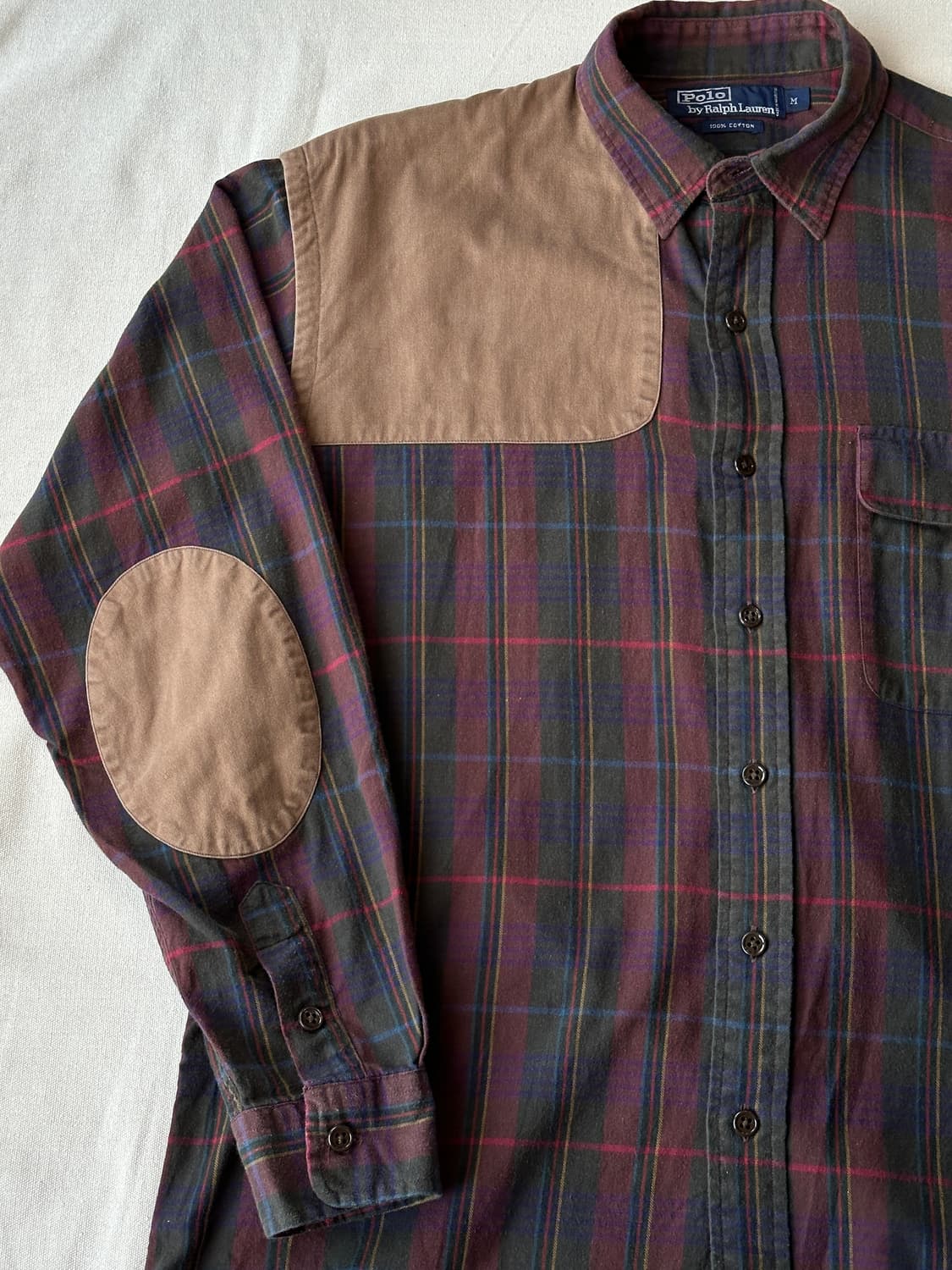 폴로 랄프로렌 헌팅 체크셔츠 M (숄더 엘보우 패치) 상품이미지4