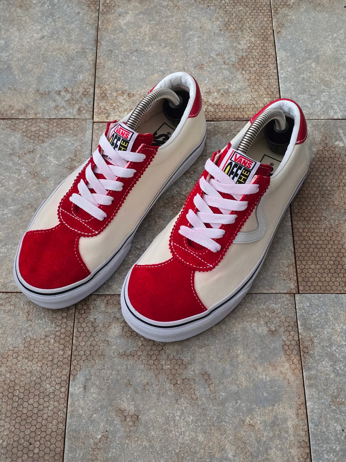 (240)반스 스포츠 레이싱 레드 크림  상품이미지1