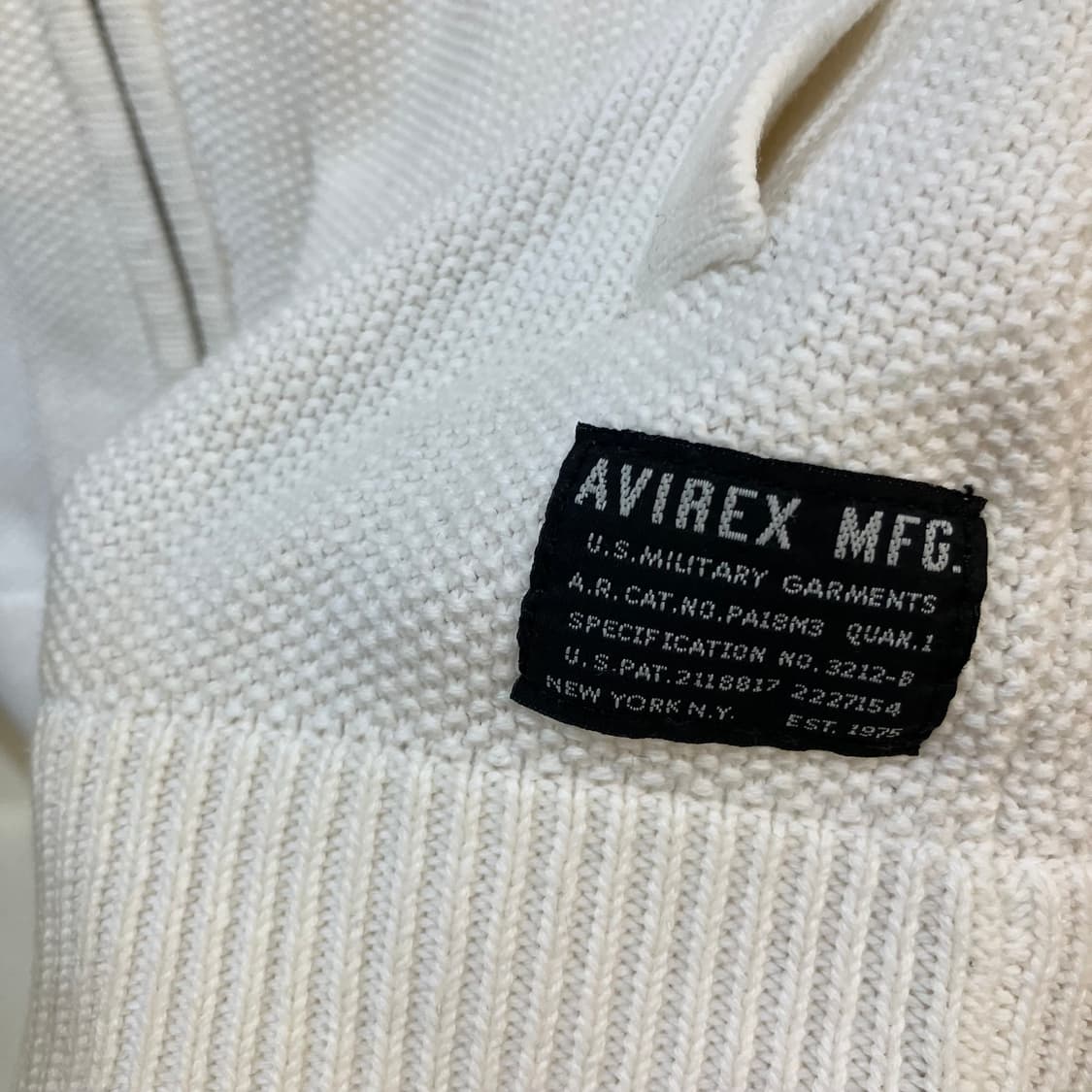 아비렉스 패치 니트 집업 가디건 XL 상품이미지5