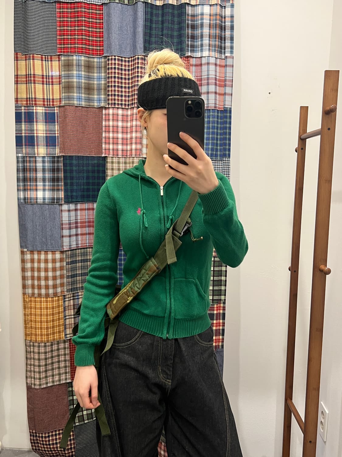 폴로 그린 니트 후드집업 상품이미지4