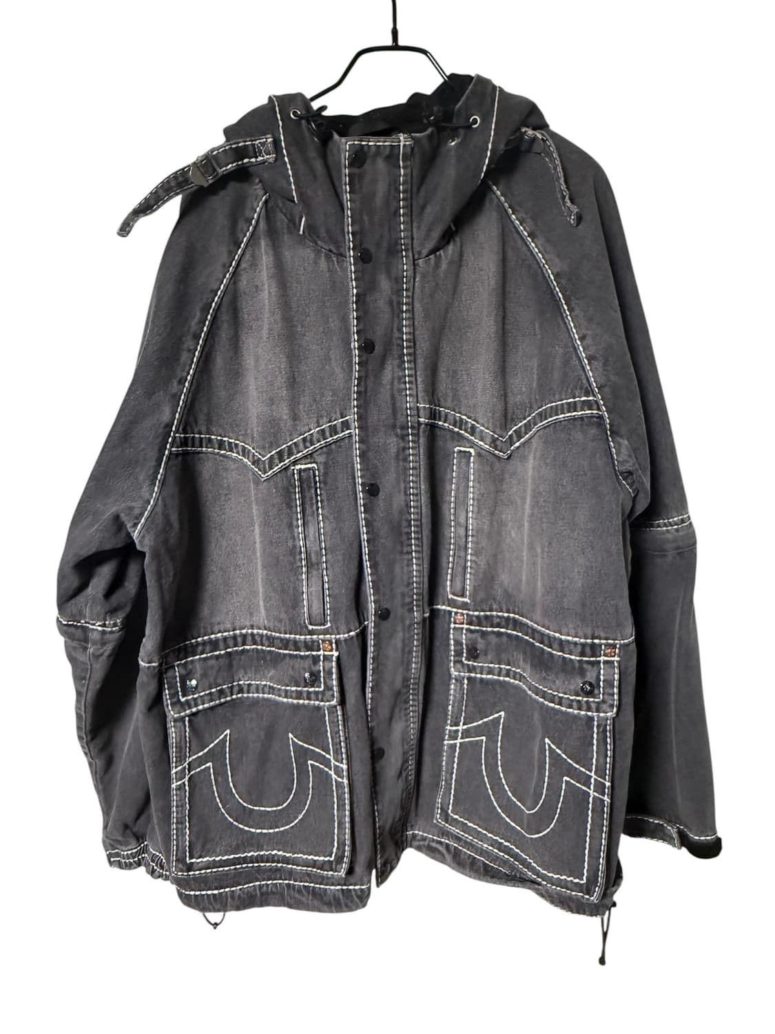 트루릴리젼 x 페치 데님 세퍼레이트 파카 블랙 XL 상품이미지6