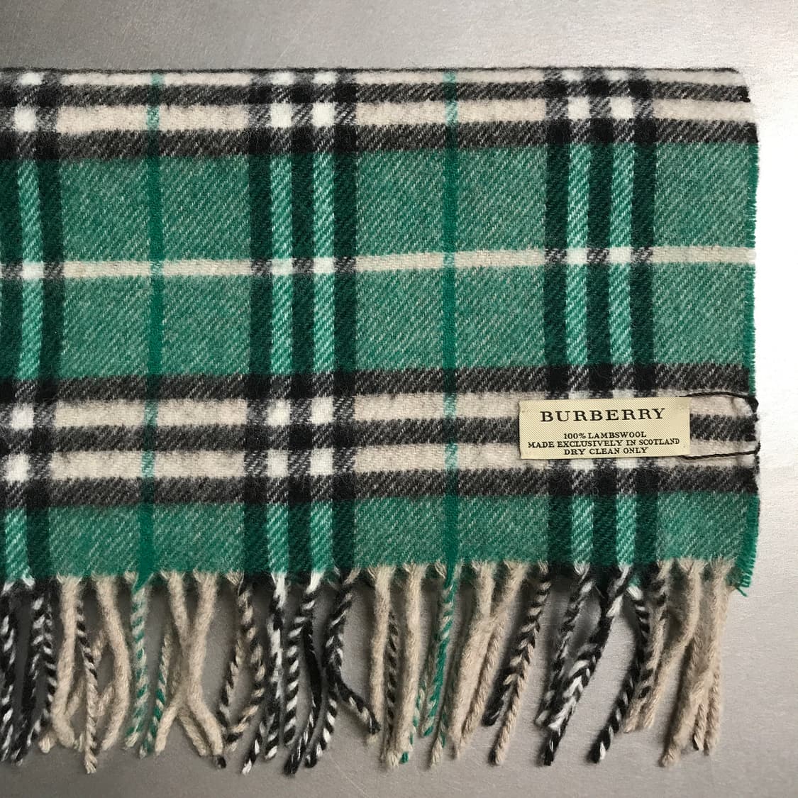 버버리 정품 램스울 머플러 그린 상품이미지3