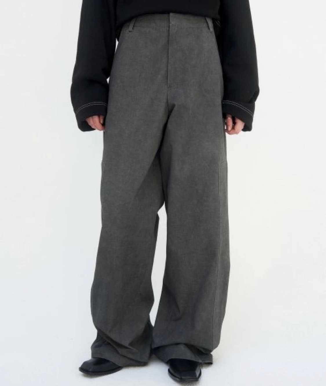 [1] 트리밍버드 right angle pants charcoal 상품이미지1