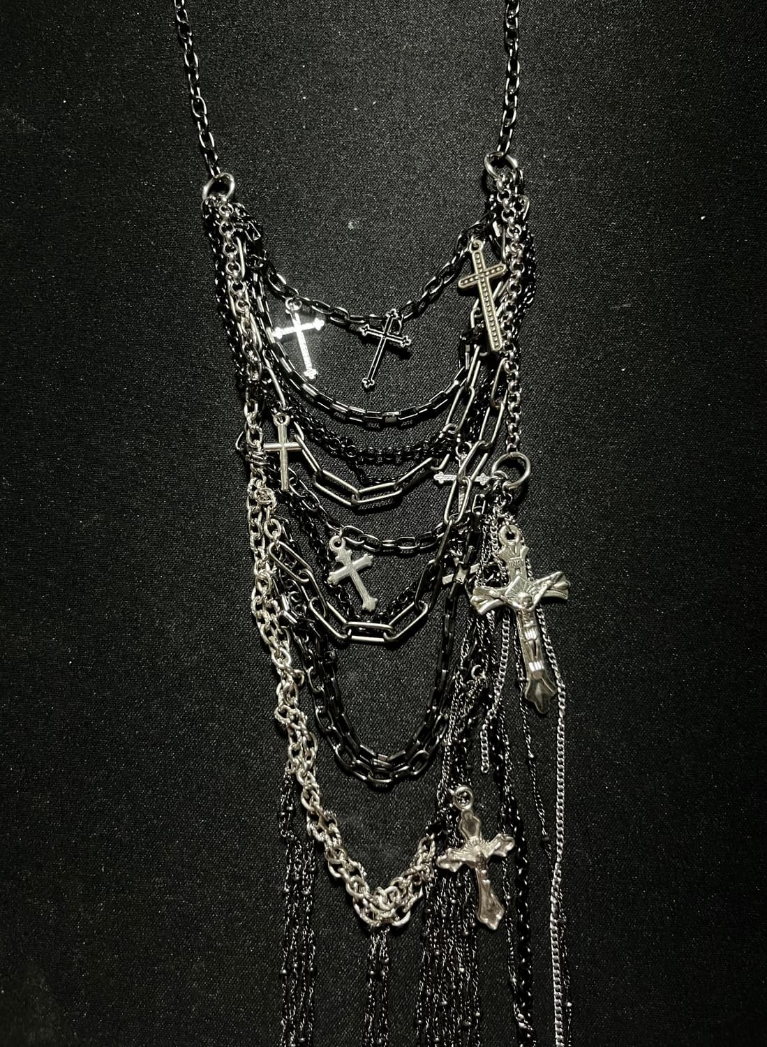 Layering Cross Necklace 상품이미지1