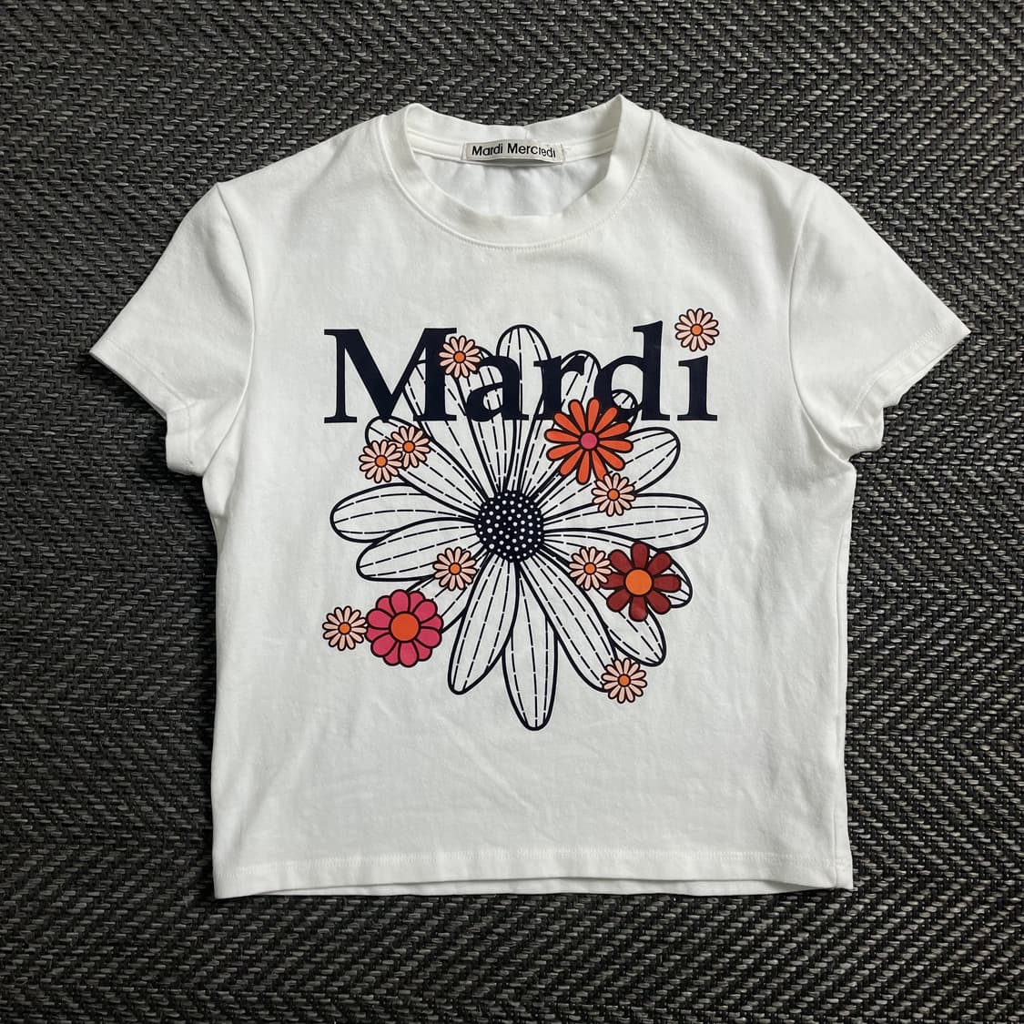 마르디 메크르디 플로럴 로고 크롭 반팔 티셔츠y 4126 상품이미지2