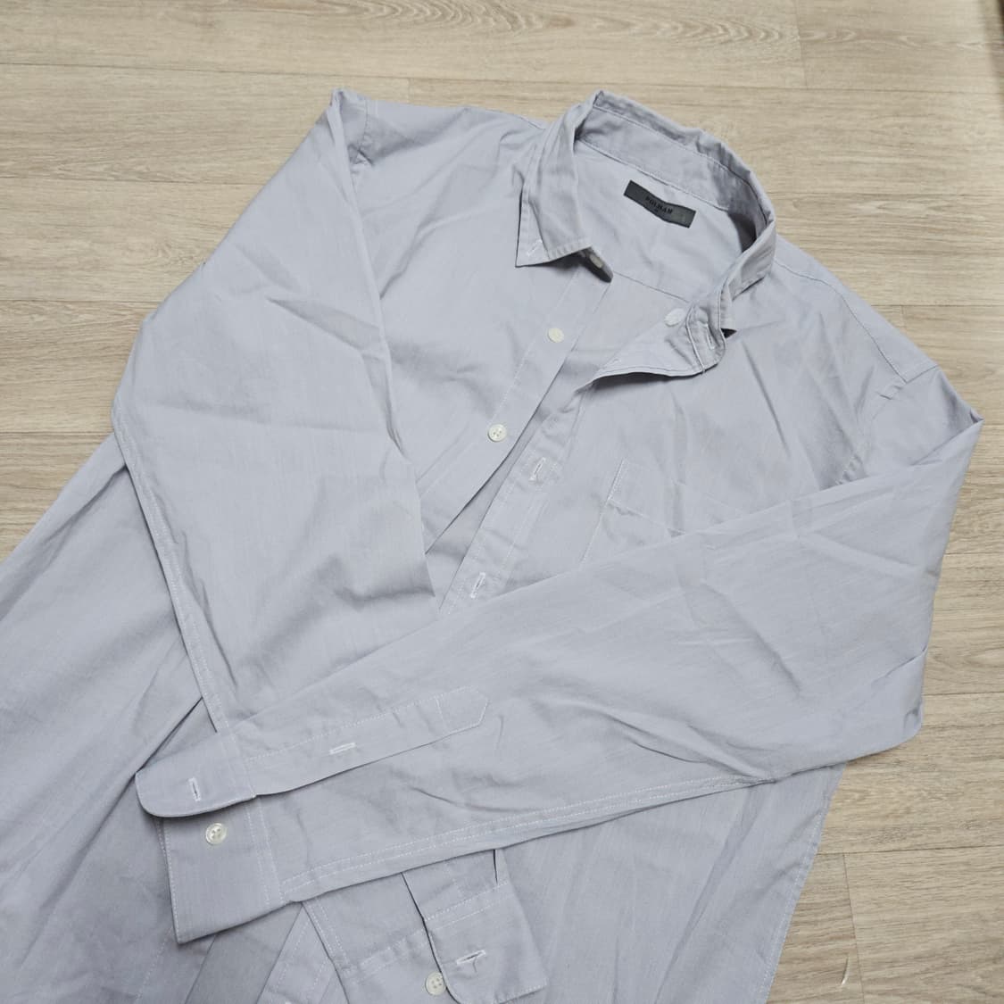 2장일괄 폴햄 셔츠 m 95 그레이 스카이블루 상품이미지2
