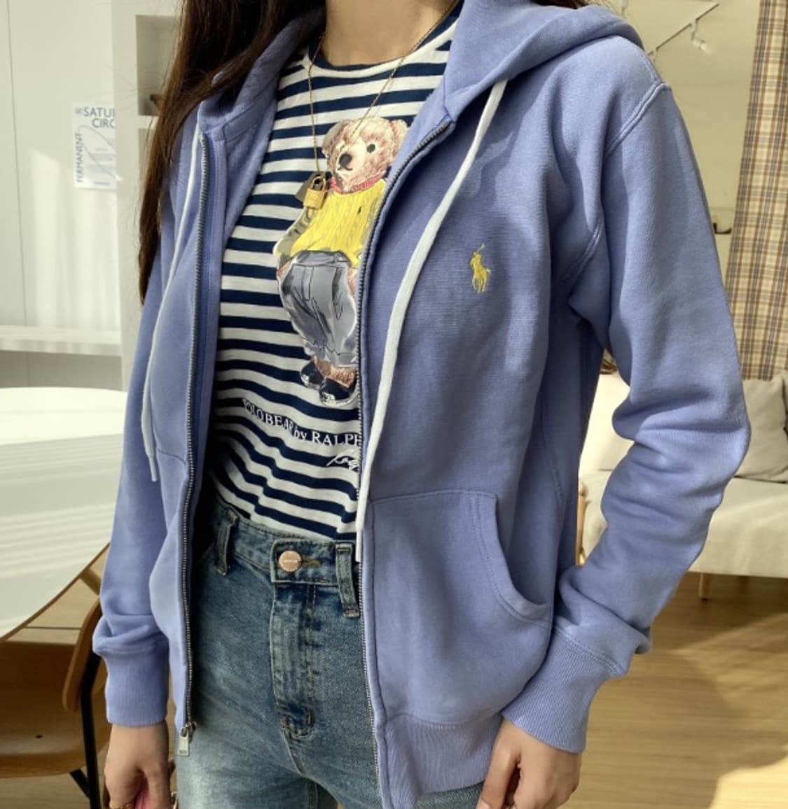 폴로랄프로렌 여성 후드집업 라벤더 상품이미지2