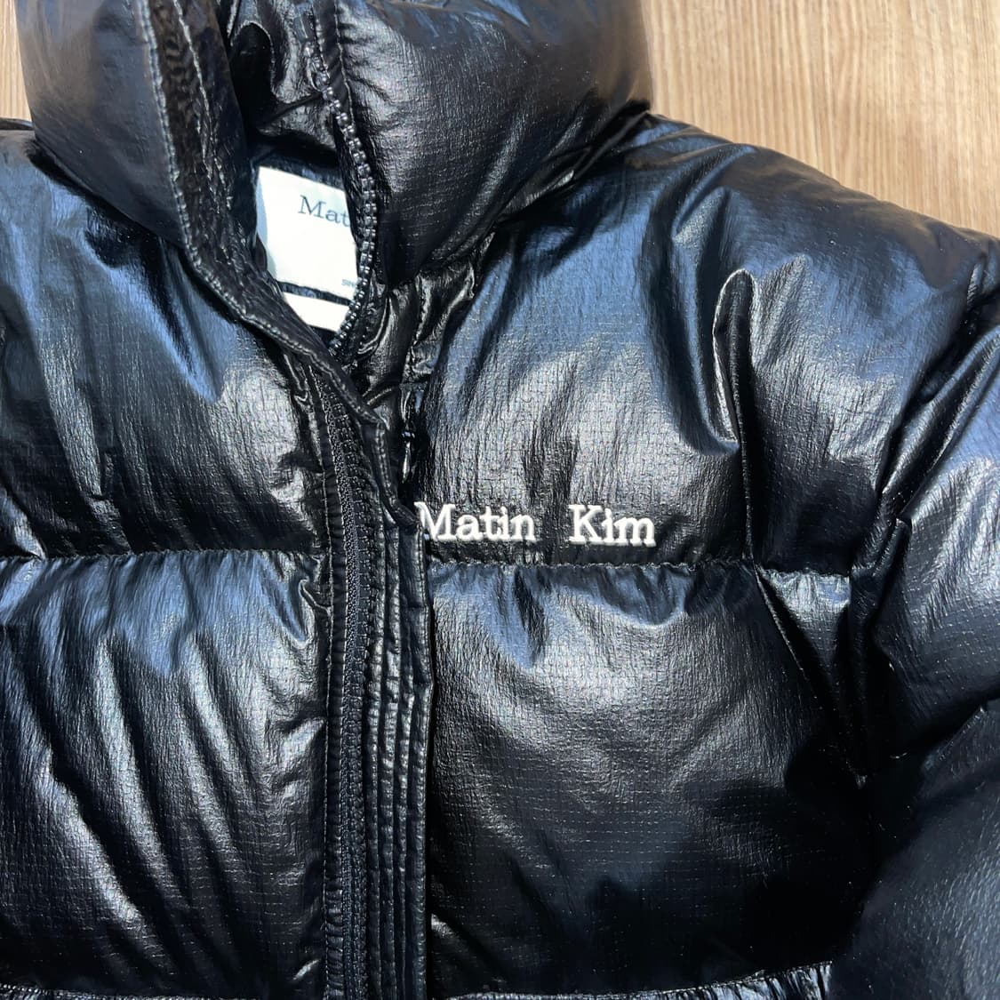 마뗑킴 마땡킴 블랙 유광 숏패딩 S 닝닝 패딩 상품이미지2