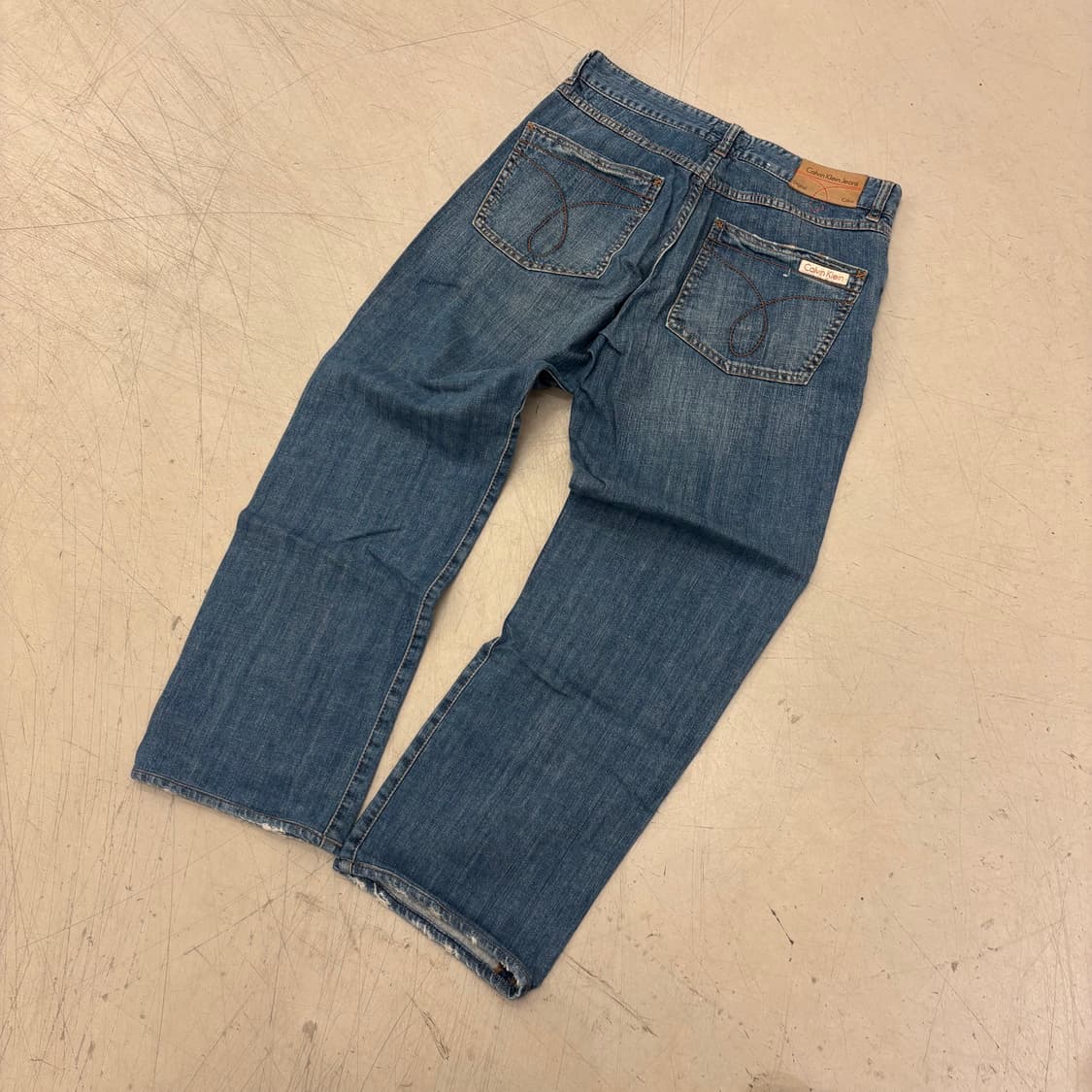 캘빈클라인 워싱 와이드 데님 팬츠 상품이미지3