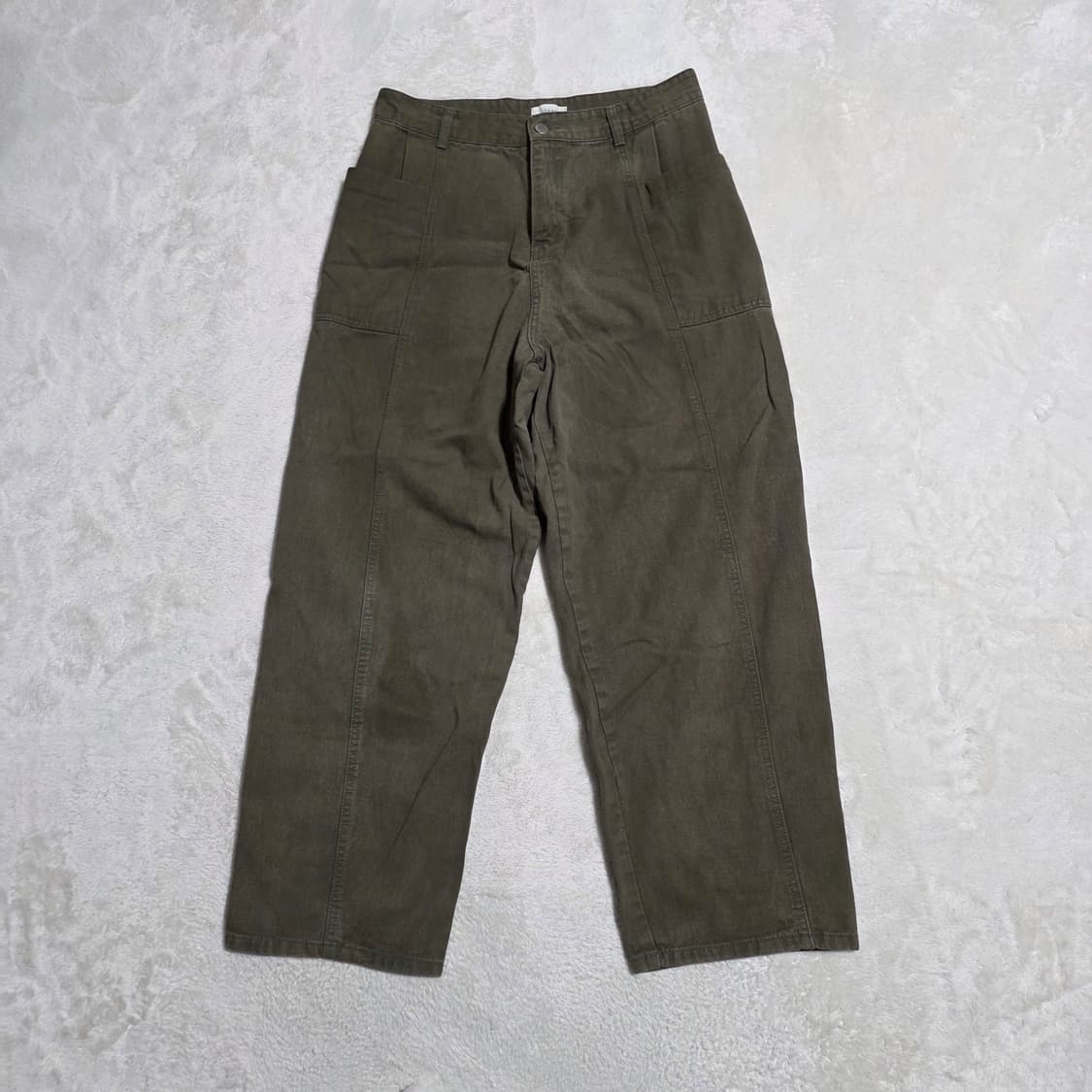 (L)LEMAY 배기 데님 팬츠 카키 상품이미지1