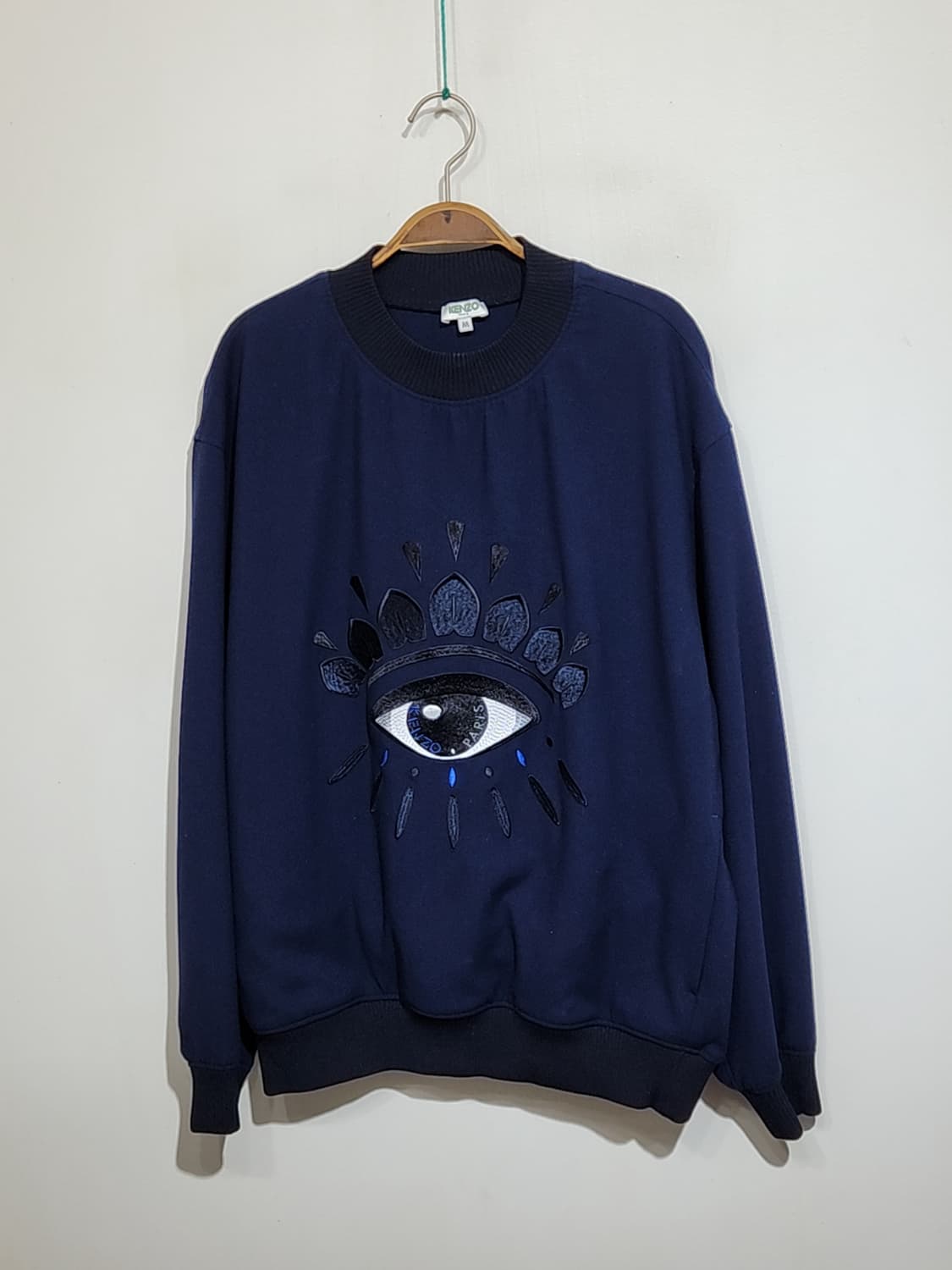 (L) 겐조 아이 에메랄드 자수 맨투맨 네이비 켄조 스웨트  상품이미지1