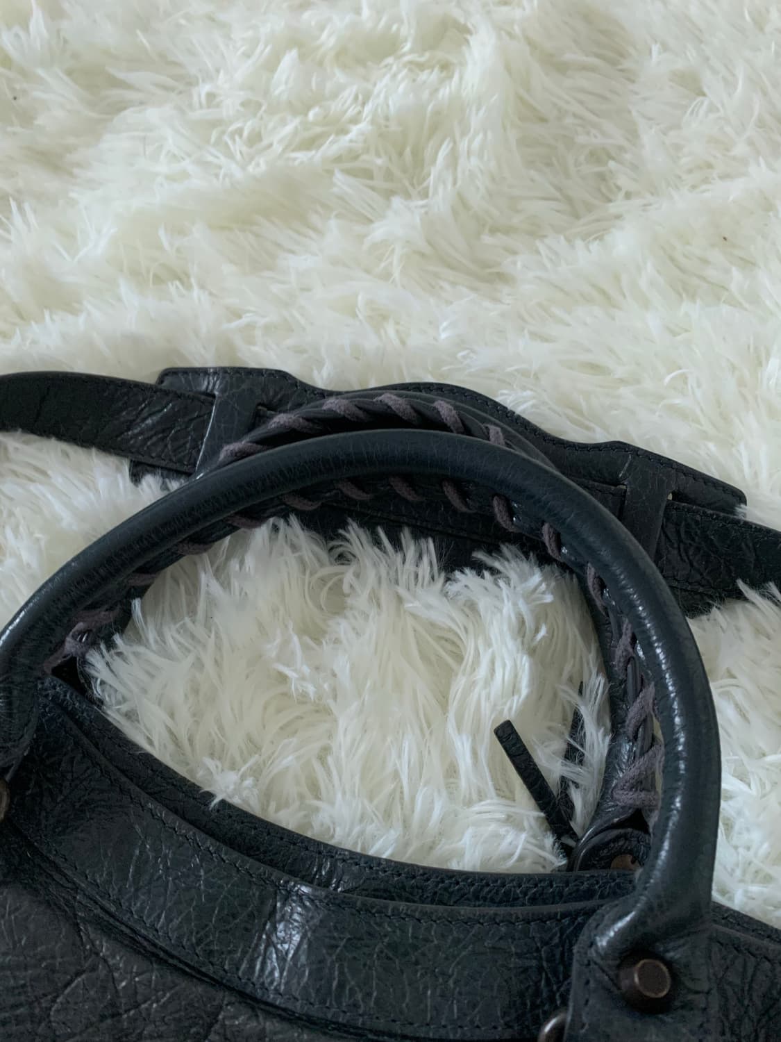 빈티지 발렌시아가 모터백 미디움 다크그레이 가방 상품이미지7