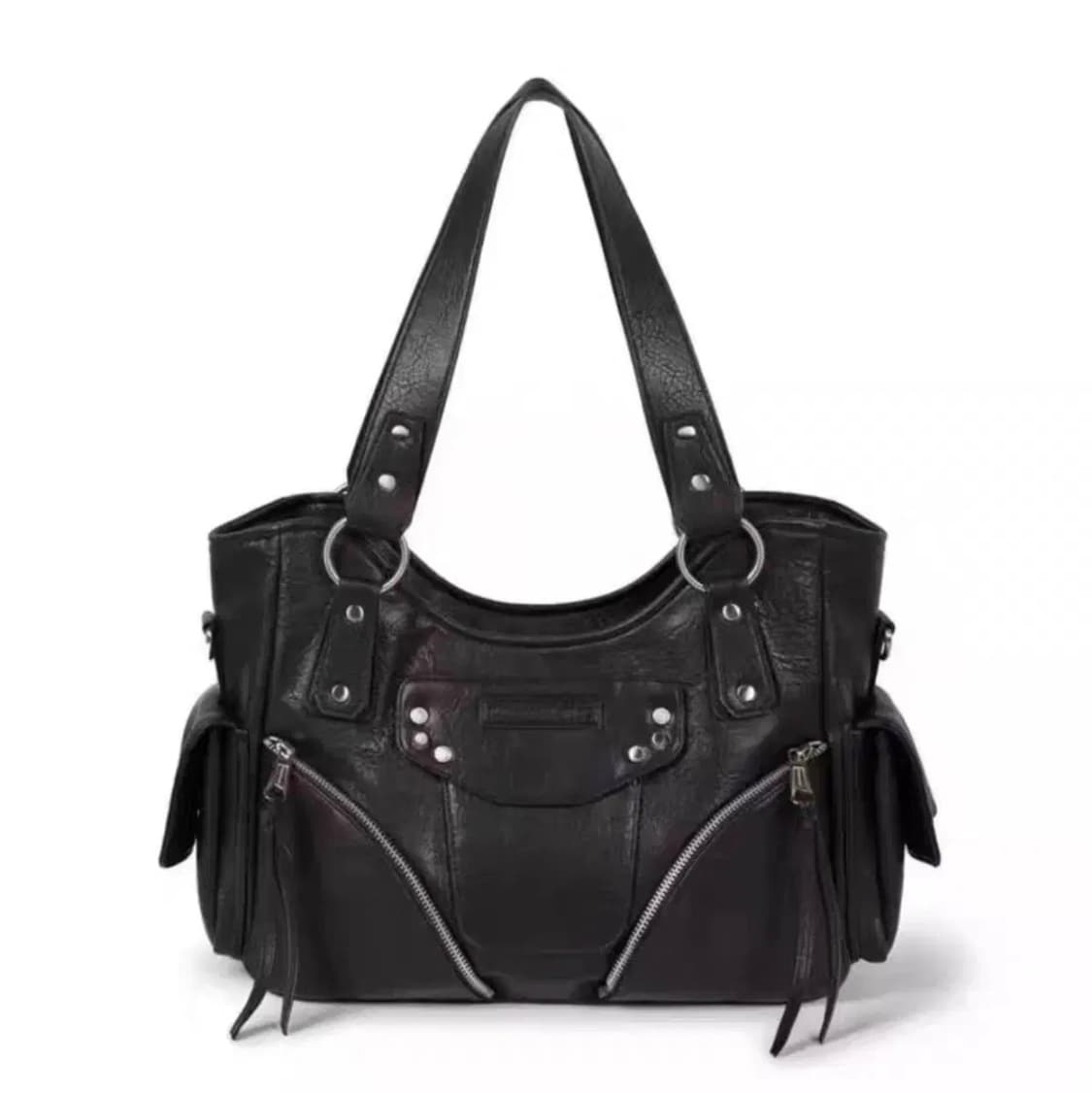 새상품 이우가마카라스 스터드 레더 숄더백 상품이미지1