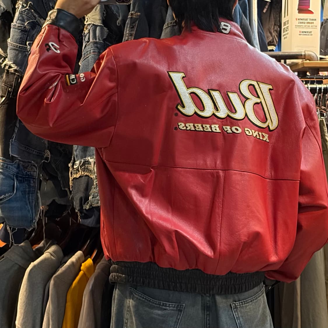 [No.9] JH Design 버드 와이저 레더 레이싱자켓 상품이미지9