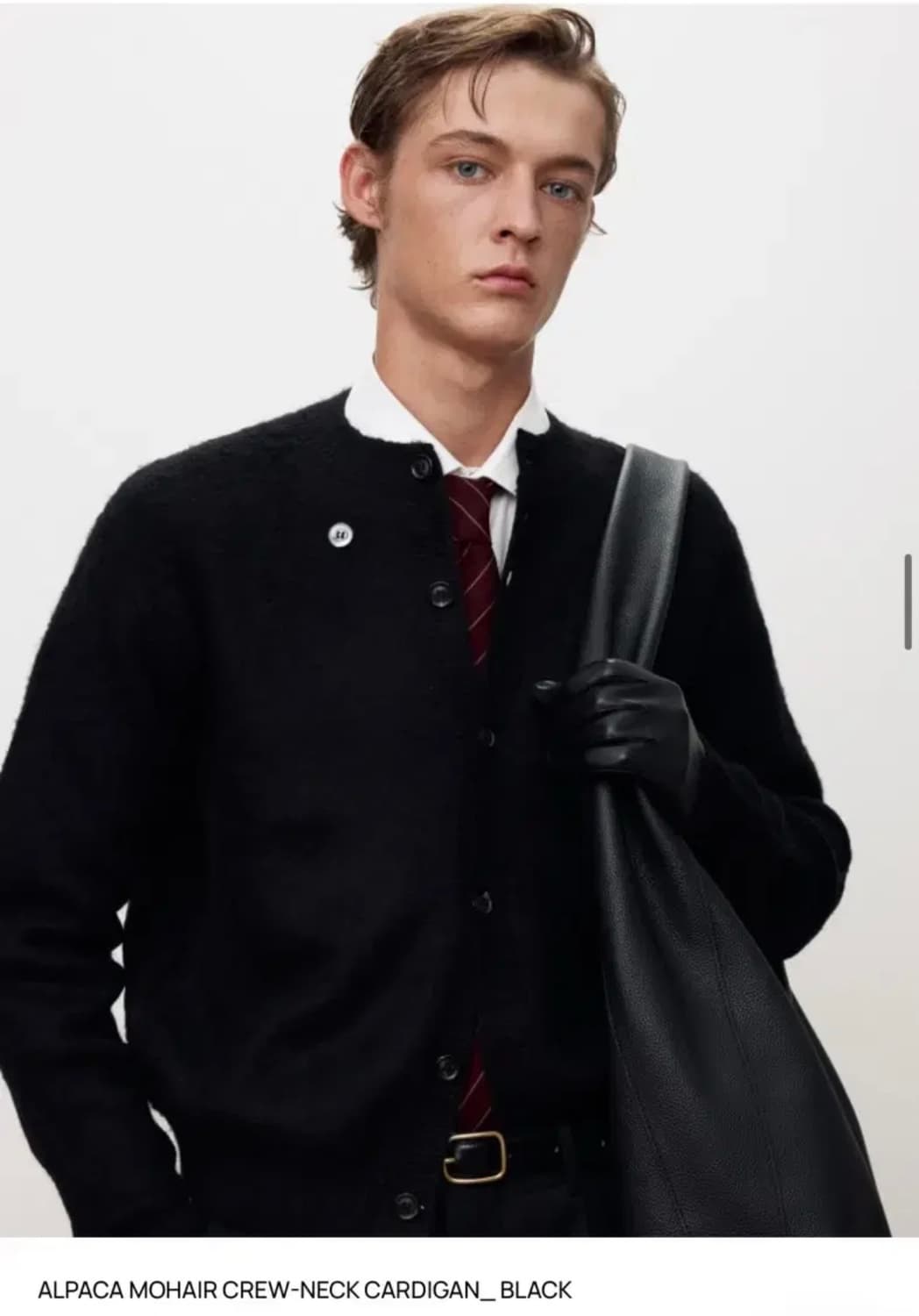 토니웩 알파카 모헤어 가디건 블랙  L 25FW 상품이미지1