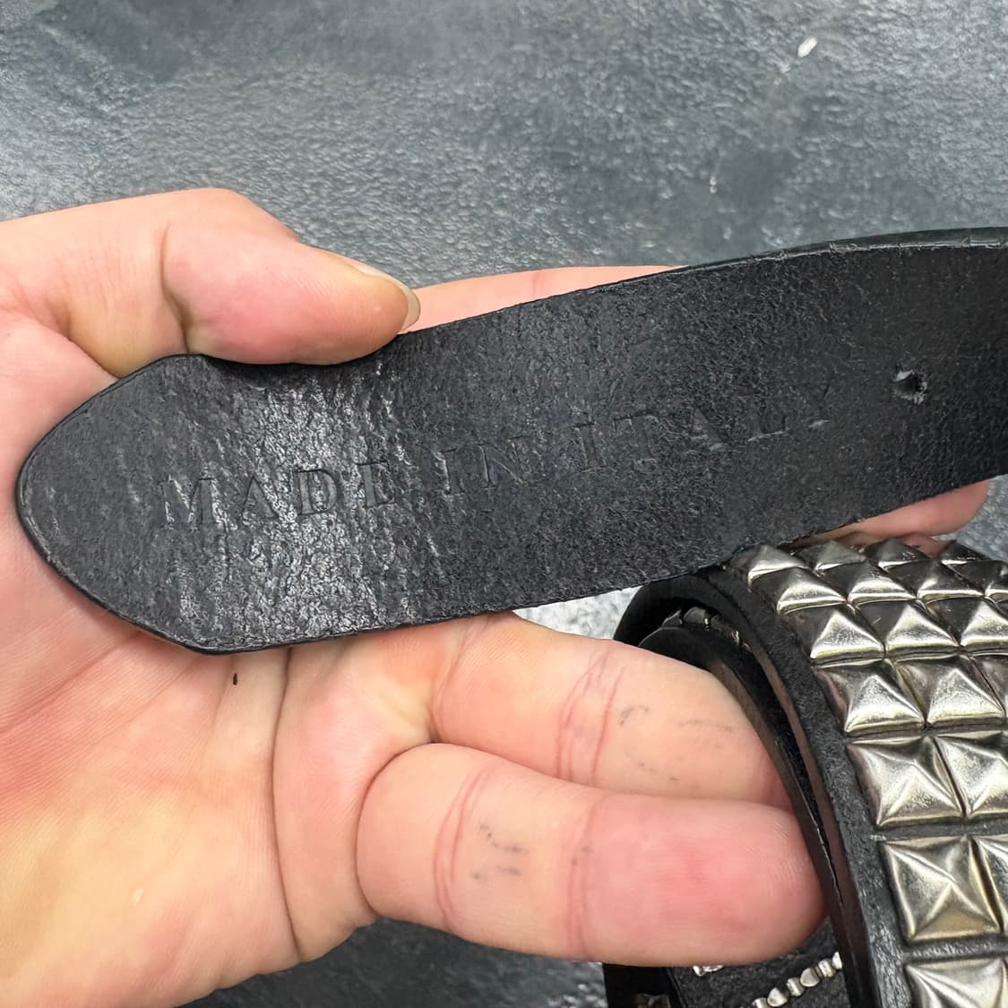 Itary made 스터드레더벨트 상품이미지4