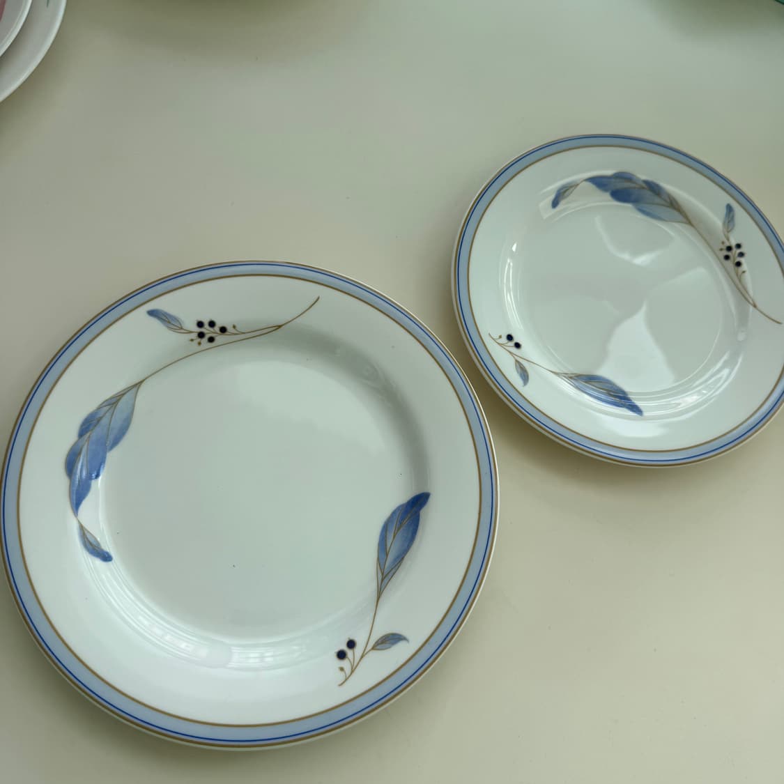 빈티지 블루플라워 원형 접시 2p 행남자기 상품이미지4