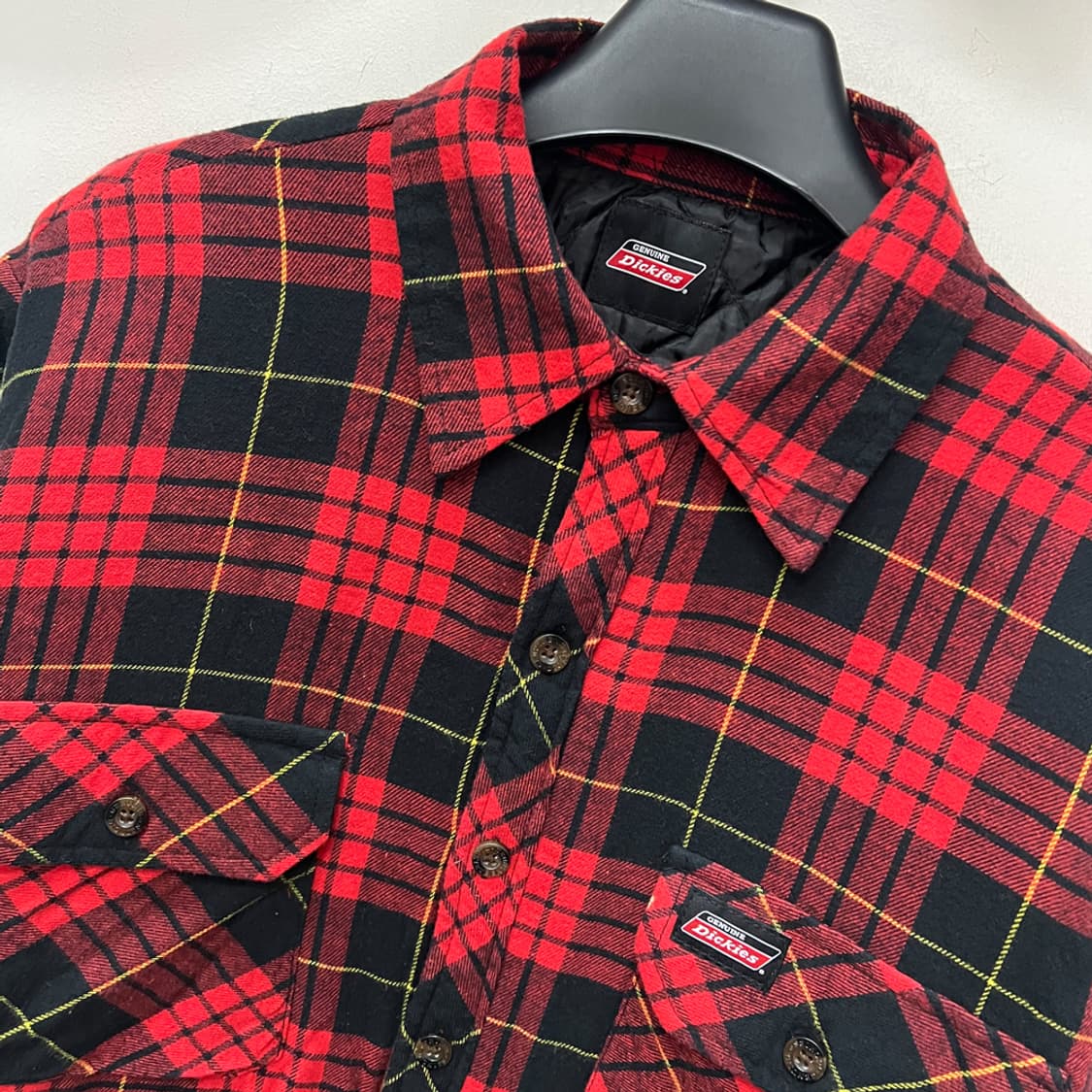디키즈 퀼팅 체크 셔츠 자켓 L 상품이미지3