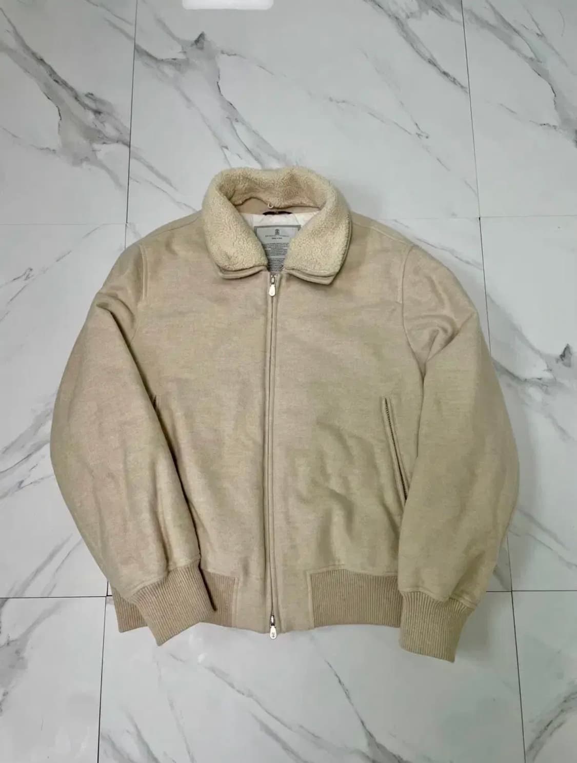 브루넬로 쿠치넬리 캐시미어 시어링 경량 패딩 자켓 48 상품이미지1