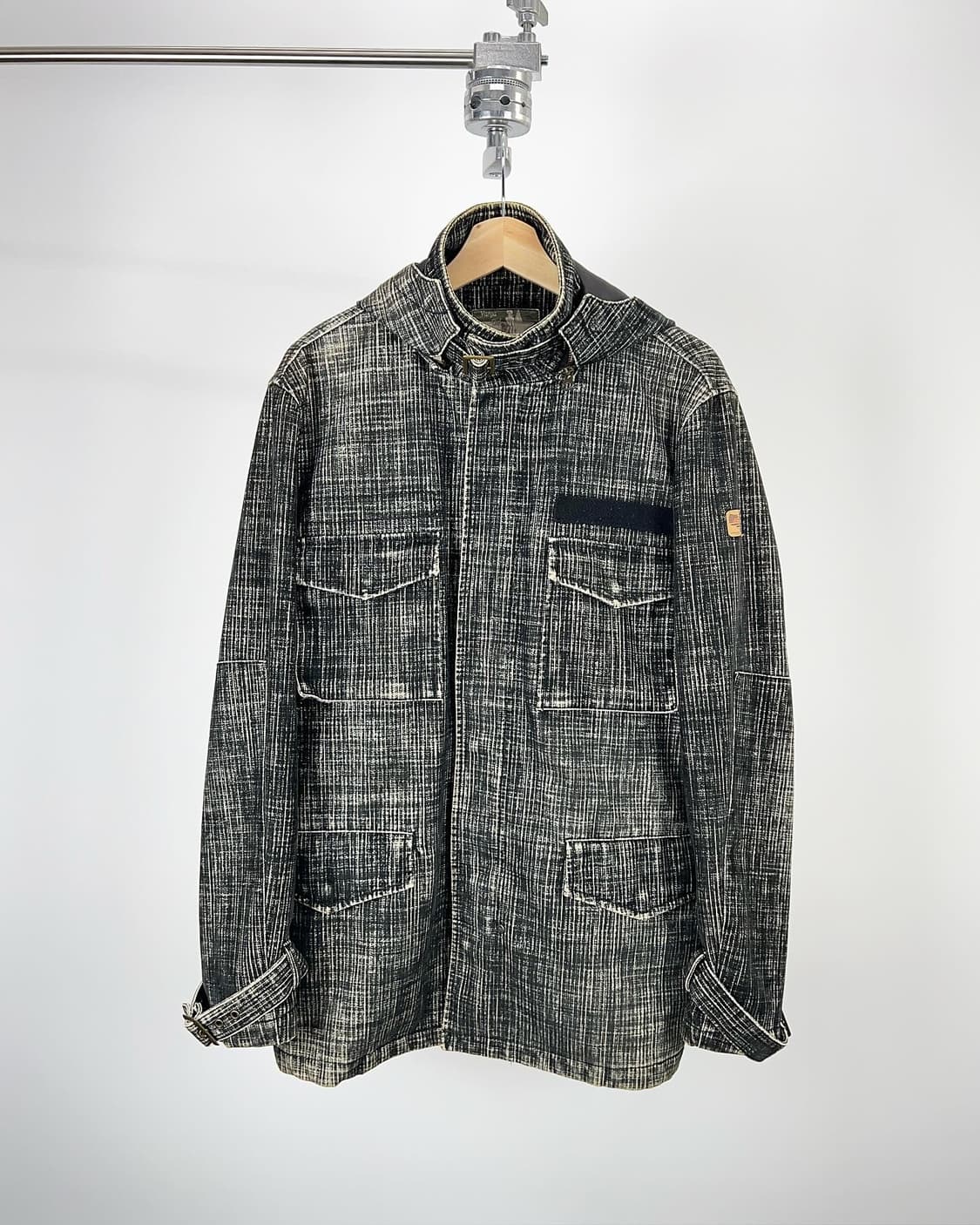 VTG 워싱체크패턴 멀티포켓 후드 자켓  상품이미지1