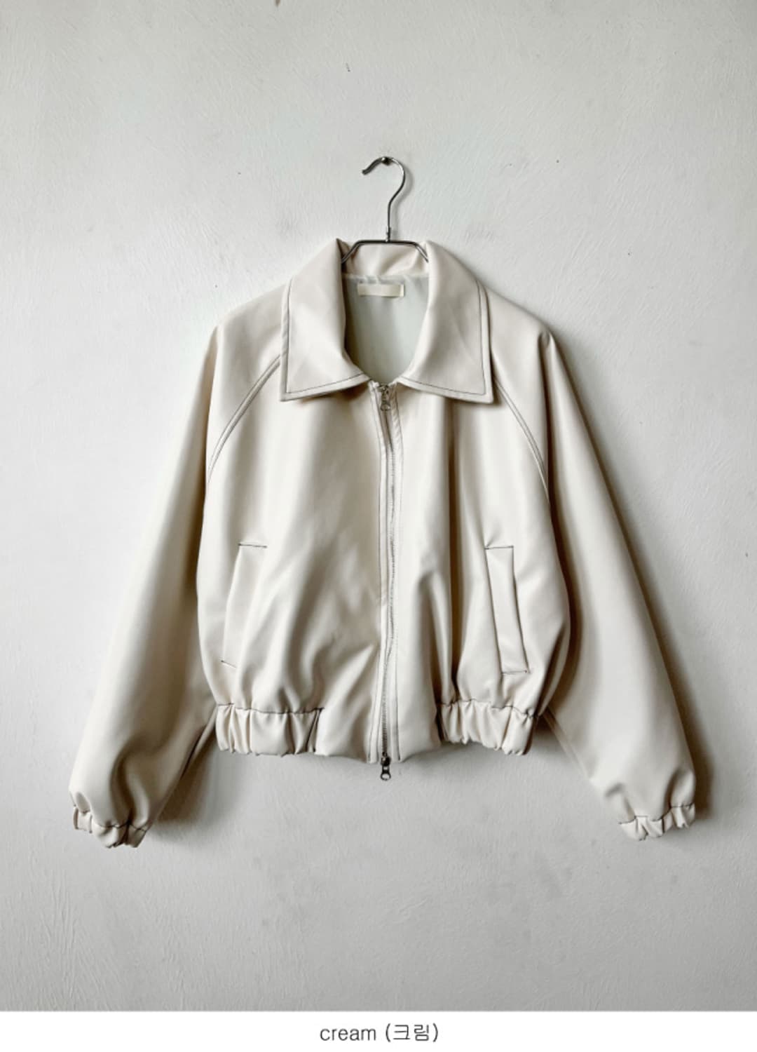 새상품) 김아홉 9.HOPE 스티치 레더 자켓 상품이미지10