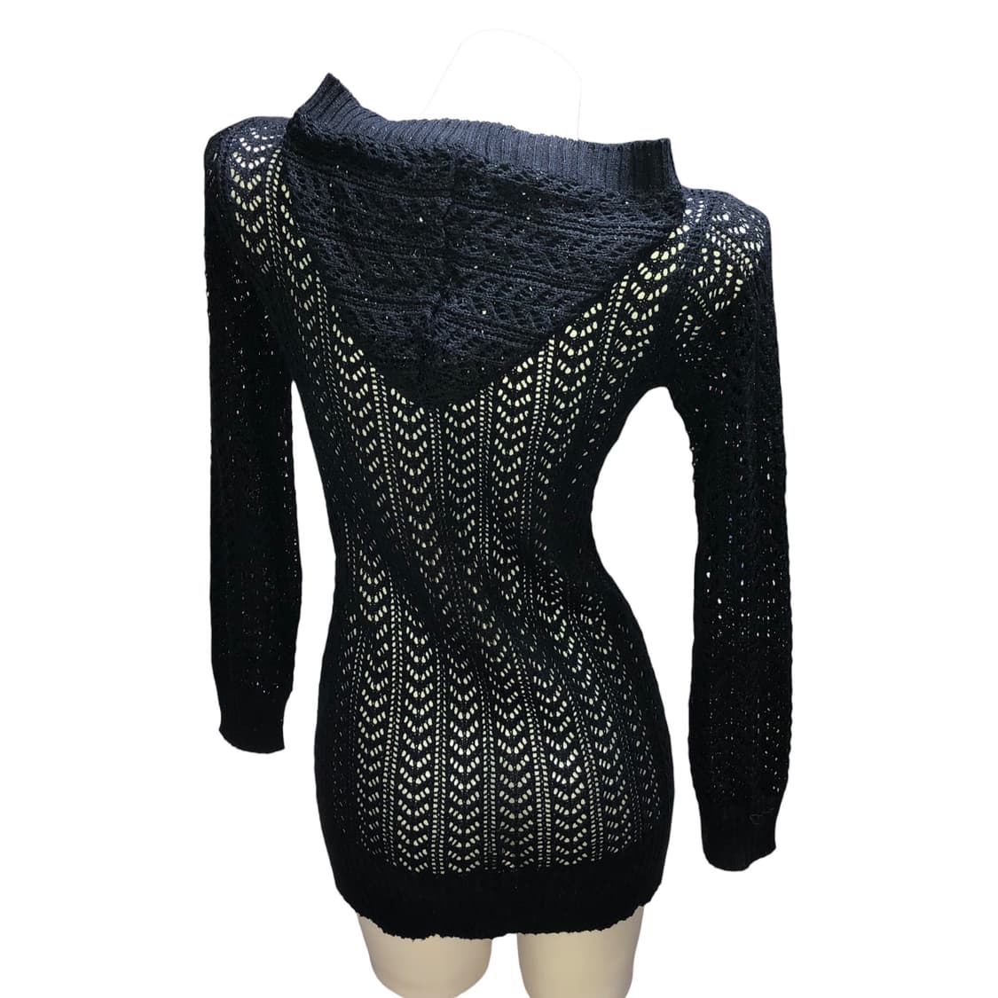 글리터 포켓 버튼 니트 후드 가디건 상품이미지2