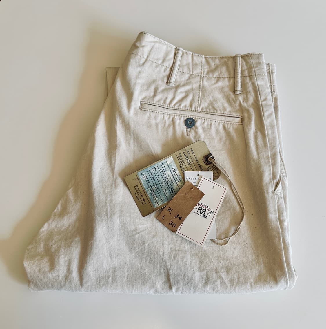 RRL 더블알엘 치노 필드 팬츠 씨드 내추럴 34-30 신품 상품이미지1