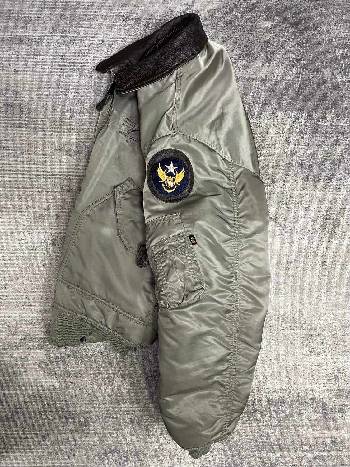 Vtg 알파 인다스트릿 레더카라넥  상품이미지6