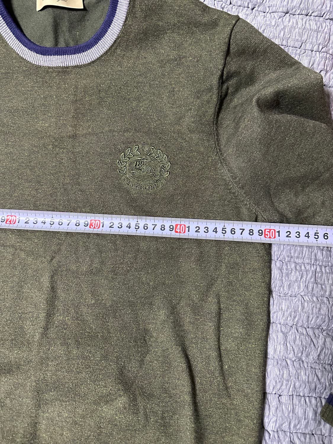 버버리 올리브색 니트 긴팔 상품이미지4