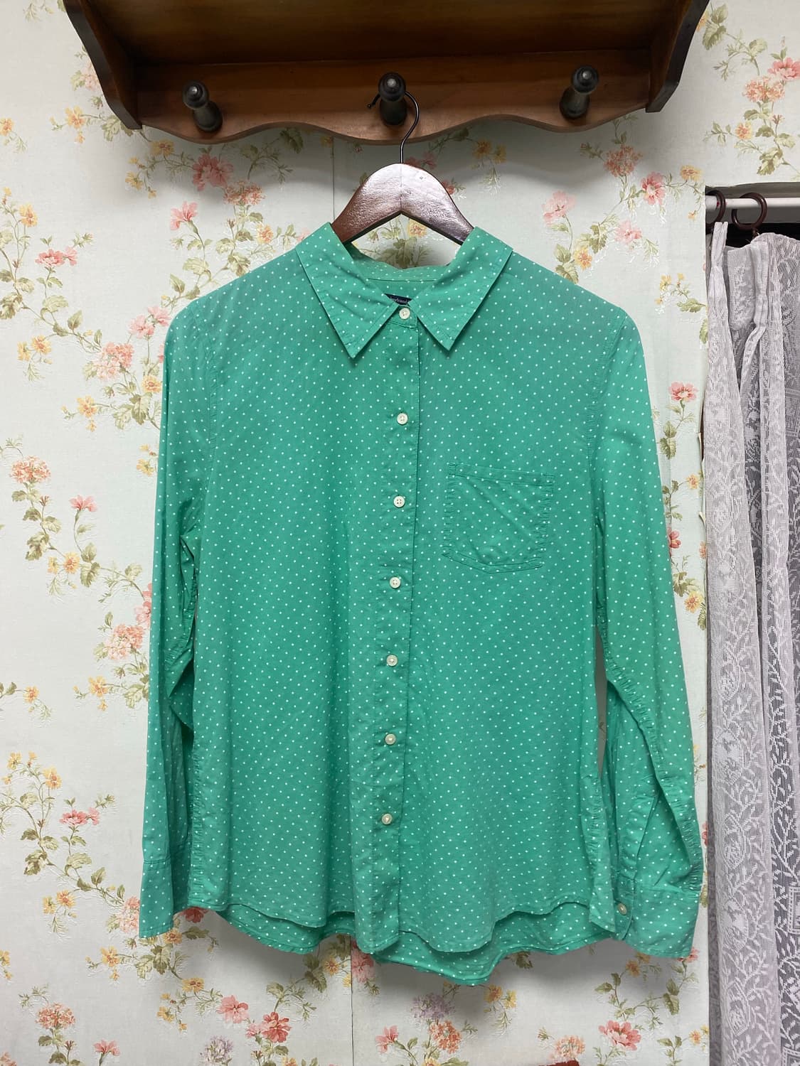 Gap 민트 도트무늬  포켓 셔츠 상품이미지1