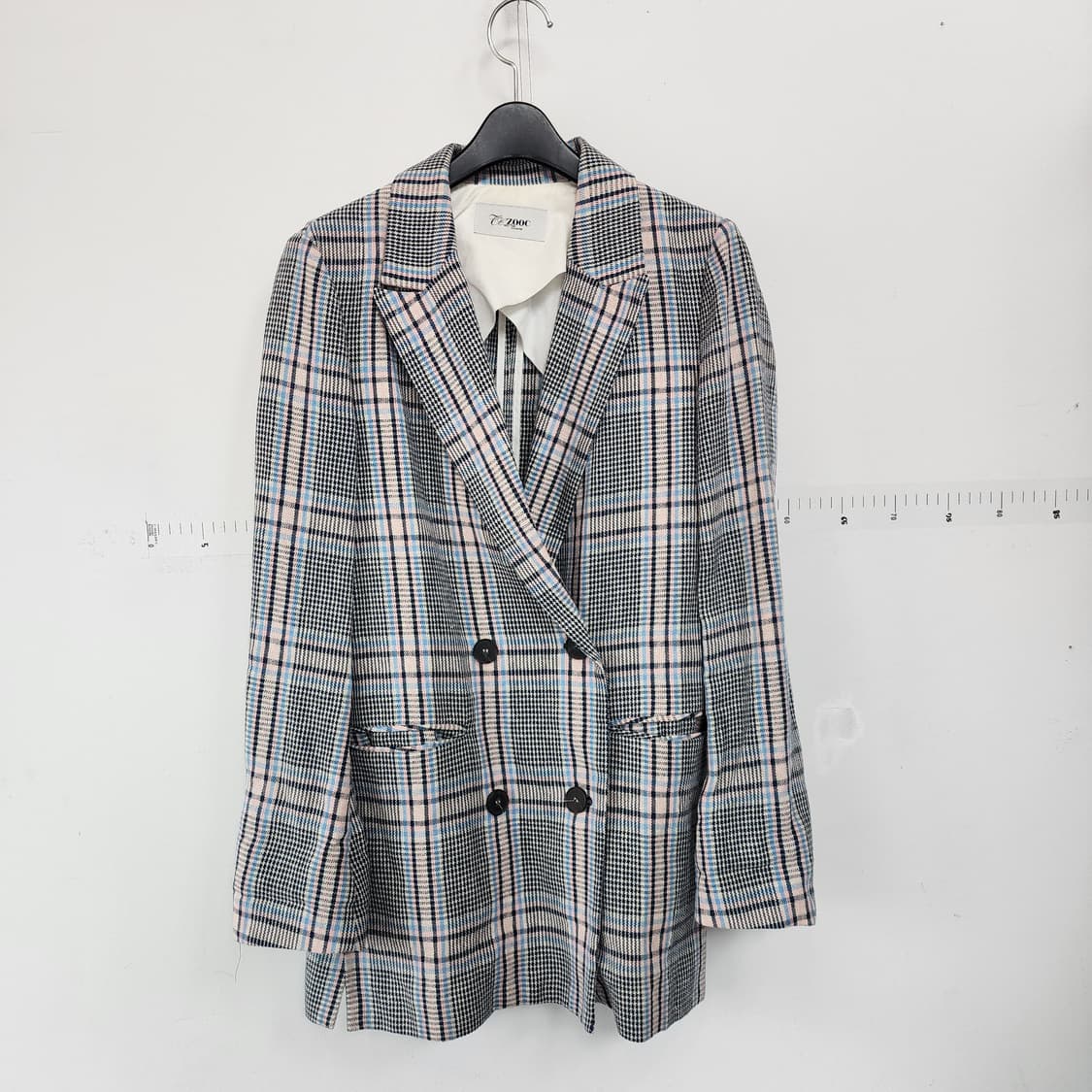 ZOOC 체크 더블 브레스트 자켓 상품이미지1